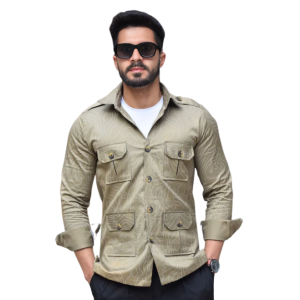 Turtle Green Cotton Printed Hunting Style Shirt - Buy Forest Fashion | Jaipurio